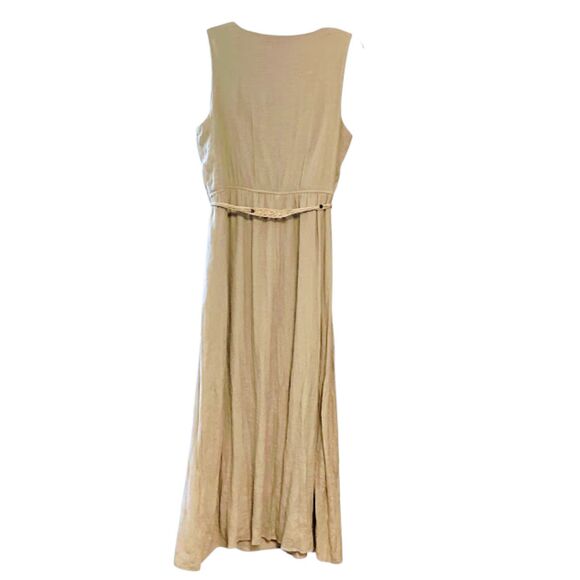 APT. 9 Boho Ruffled V-neck Elastic Waist Macrame Belt Lined Maxi Dress XXL - Picture 6 of 7